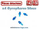 Les quatre gyrophares bleus pour miniatures au 1/43e 1/50ème