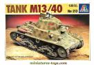 Le char italien Ansaldo M13/40 en kit par Italeri au 1/35e sans figurine