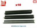Un lot de 10 rails droits Jouef 475 pour trains miniatures au H0 HO