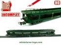 Le wagon DD Trains Auto Couchettes SNCF miniature de Jouef au H0 incomplet