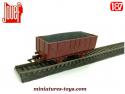 Le wagon tombereau court transport de charbon en miniature par Jouef au HO H0