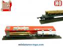 Les wagons citerne Shell et ridelles bois miniatures en boite double Jouef au HO