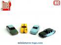 Un lot de 4 voitures miniatures repeintes Jouef au H0 HO 1/87e