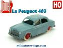 La Peugeot 403 bleue en voiture miniature par Jouef au H0 HO 1/87e