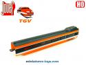La voiture voyageur du TGV Sud Est en miniature de Jouef au HO H0 incomplète