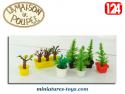 Les fleurs miniatures de maison de poupées en plastique au 1/24e