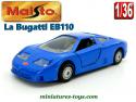 La Bugatti EB110 en miniature Maisto Shell au 1/38e