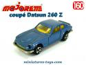 Le coupé Datsun 260 Z bleue en miniature de Majorette France au 1/60e