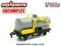 Le wagon citerne Esso miniature de Majorette Rail Route au 1/143e incomplet