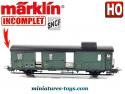 Un fourgon a bagages de la Sncf en miniature Marklin au HO incomplet