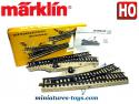 Les 2 aiguillages ferroviaires électriques pour trains miniatures Marklin au HO