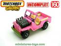 La Jeep Hot Road rose miniature de Matchbox Lesney Superfast au 1/60e