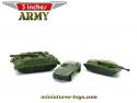 Un ensemble de 3 véhicules militaires miniatures 3 inches