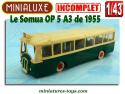 L'autobus Somua OP 5 A3 RATP en miniature par Minialuxe au 1/43e incomplet
