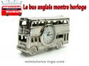 Le bus anglais montre horloge en miniature chrome au 1/100e