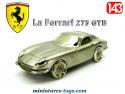 La Ferrari 275 GTB miniature argent Montre Scuderia au 1/43e