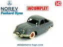 La Panhard Dyna grise miniature par Norev au 1/43e