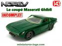 La Maserati Ghibli verte en miniature Norev au 1/43e incomplète