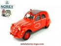 La 2cv Citroën AZL 1957 pompiers Ste Foy-les-Lyon en miniature Norev au 1/43e