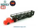 Le tracteur Unic ZU 120 et sa semi transport de voitures par Norev au 1/86e