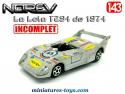 La Lola T294 en miniature Norev Jet car au 1/43e incomplète