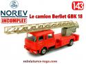 Le camion Berliet GBK 18 échelle pompiers miniature par Norev au 1/43e
