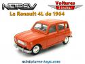 La Renault 4L orange en miniature par Norev retro 3-inches au 1/54e