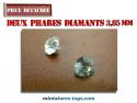 Un ensemble de 2 phares diamants de 3,85 mm pour miniatures au 1/43e 1/50e