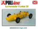 La voiture de course Formule 1 Lotus 25 en miniature par Politoys au 1/41e