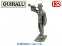 La figurine en métal du Marin français sonnant du clairon par Quiralu au 1/32e