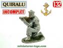 La figurine en métal du Marin français épaulant genoux a terre Quiralu au 1/32e