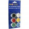 Un lot de 6 pots de peintures a maquettes couleurs de base Revell pour kits
