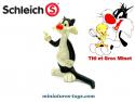 Sylvester le gros minet de Titi en figurine plastique vintage par Schleich