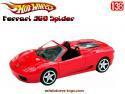 Le Spider Ferrari 360 rouge en miniature de Hot Wheels pour Shell au 1/38e