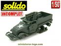 L'Half track T19 obusier miniature de Solido au 1/50e incomplet