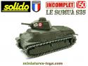 Le char Somua S35 français de 1940 en miniature Solido au 1/50e incomplet