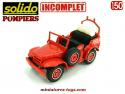 Le Dodge 4x4 WC56 dévidoir pompiers Solido en miniature au 1/50e incomplet