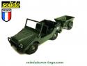 La Jeep DKW Munga militaire et sa remorque en miniature de Solido au 1/43e
