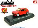 La Peugeot 205 GTI rouge en voiture miniature Solido au 1/43e