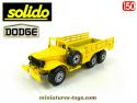 Le Dodge WC 63 6x6 jaune en miniature de Solido Toner-Gam au 1/50e