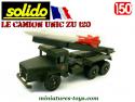 Le camion militaire Unic ZU 120 lance missile miniature par Solido au 1/50e