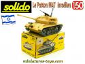 Le char Patton M47 sable armée israélienne de Solido en boite jaune au 1/50e