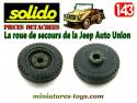 La roue de secours de la Jeep Auto Union Munga miniature Solido Verem au 1/43e