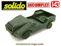 Le VLTT Jeep auto Union DKW Munga en miniature Solido au 1/43e incomplet