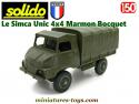 Le camion Simca Unic 4x4 Marmon militaire en miniature de Solido au 1/50e