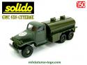 Le GMC CCKW 353 6x6 cabine tôlée citerne en miniature de Solido au 1/50e