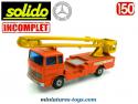 Le camion Mercedes LP 1418 46 Nacelle reportage télévisé miniature Solido 1/50e