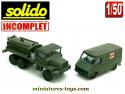 Le Berliet GBC 8 Kt citerne et le Citroën C35 militaire miniature Solido au 1/50e