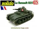 Le char français Renault R35 vert en 1940 miniature Solido au 1/50e