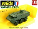 Le VAB 6x6 Renault vert avec une tourelle TA 20 en miniature de Solido au 1/50e